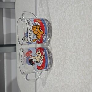 Vintage McDonalds Garfield Glass Coffee Mug Cup Jim Davis 1978 Collectible 1970s